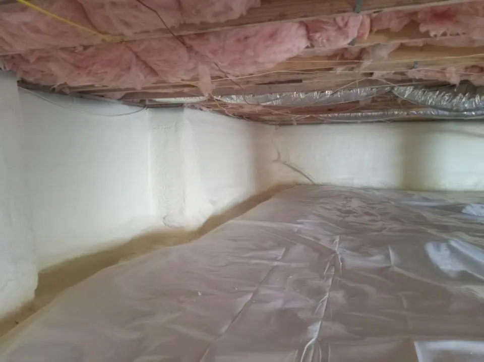 Crawl space encapsulation with closed-cell spray foam for Metal Roof Coating in Greenwood
